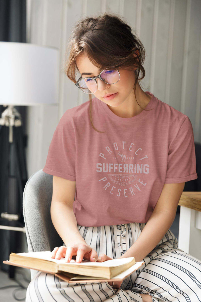 womans-vintage-preserve-protect-heather-mauve-comfort shirt-108c-tshirt-Lstyle-WomanReadBook